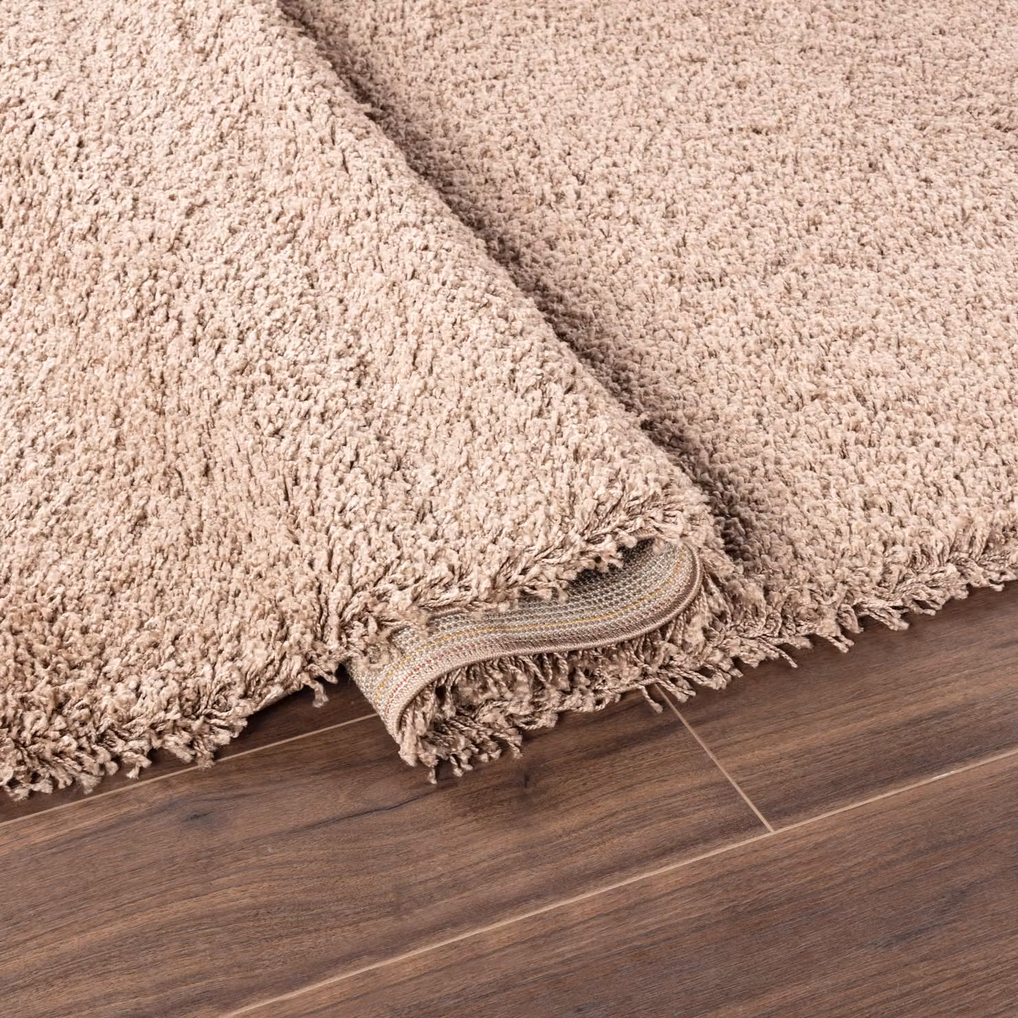 Smart Living Shaggy Area Rug in Beige, 60 x 110 cm, with 5 cm Pile Height – 3