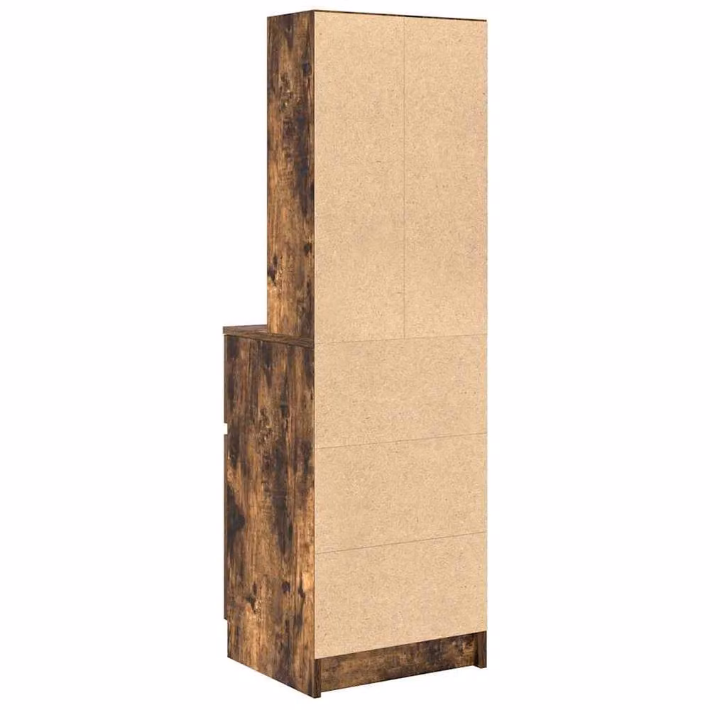 Berkfield Home Smoked Oak Bedside Cabinet, W/D/H: 39 x 35 x 125 cm – 4
