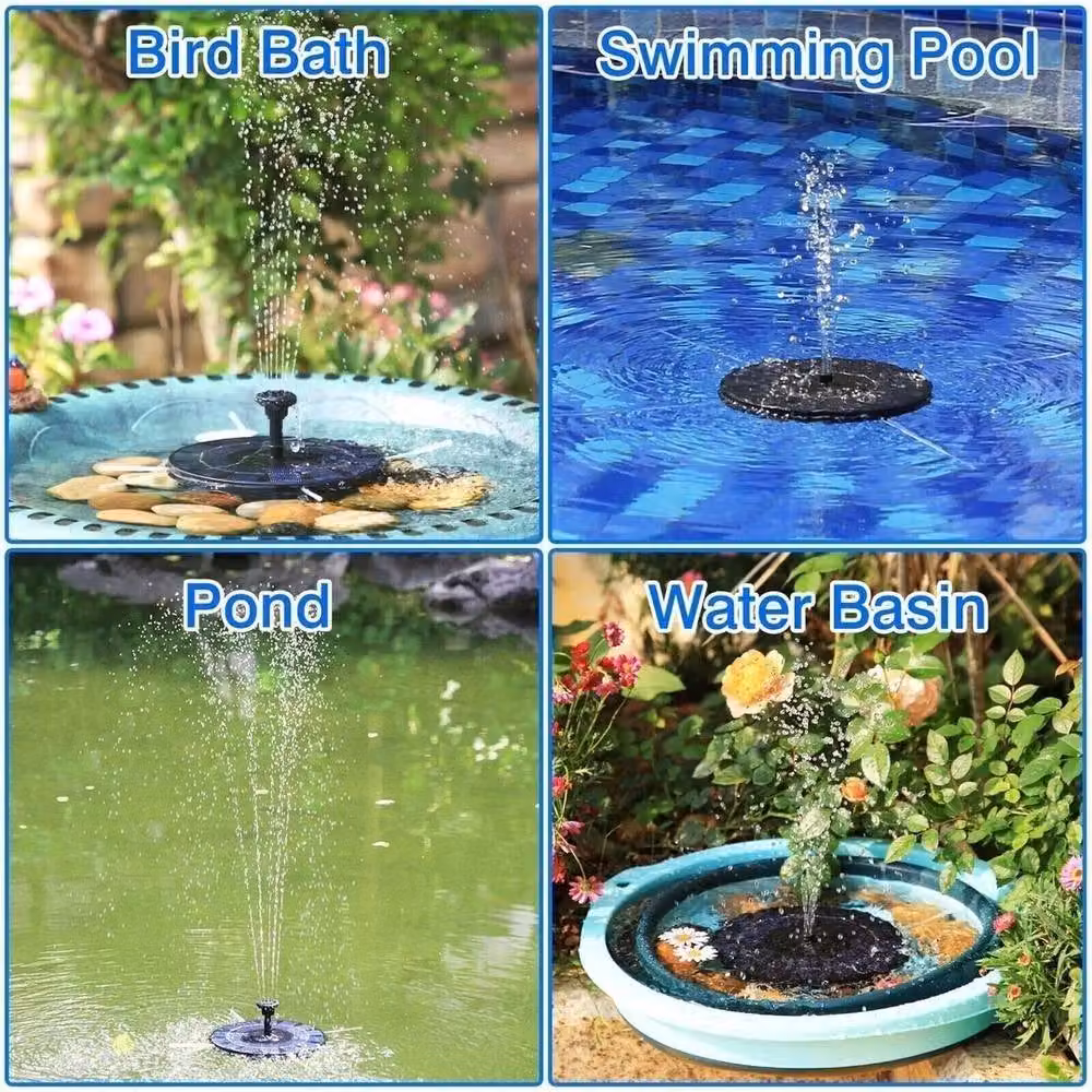 KORVIXA Solar Fountain in Black – 5