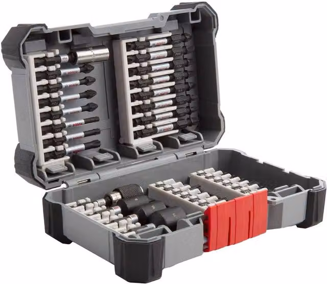 Bosch Steel Impact Screwdriver Bit Set, 36 Pack, Silver – 1