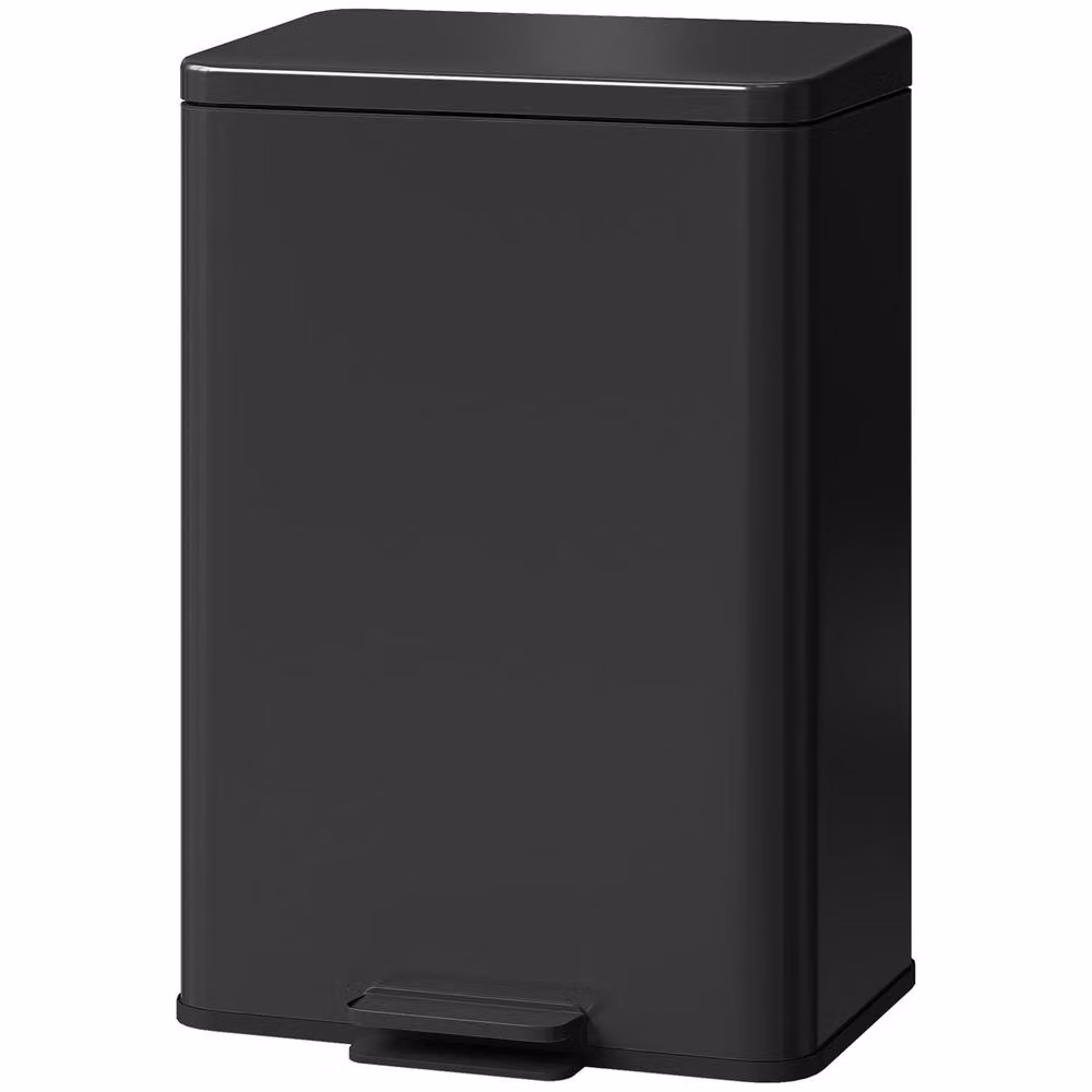 STILVORA 20L Black Stainless Steel Pedal Bin with Soft-Close Lid and Removable Inner Bucket, W/D/H: 30.6 x 20.0 x 44.2 cm – 5