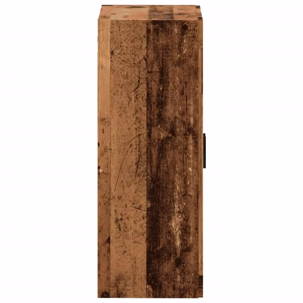 Berkfield Home Wall Mounted Cabinet in Old Wood Brown with Glass Doors, W/D/H: 69.5 x 34 x 90 cm – 4