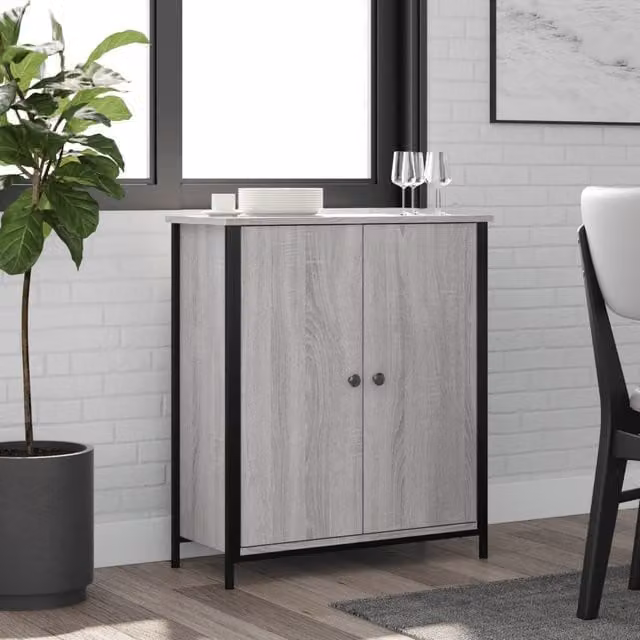Berkfield Home Grey Sonoma Sideboard in Engineered Wood, W/D/H: 70 x 30 x 80 cm – 1