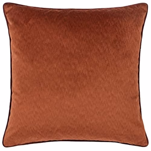 Paoletti Torto Red Velvet Square Polyester Filled Cushion