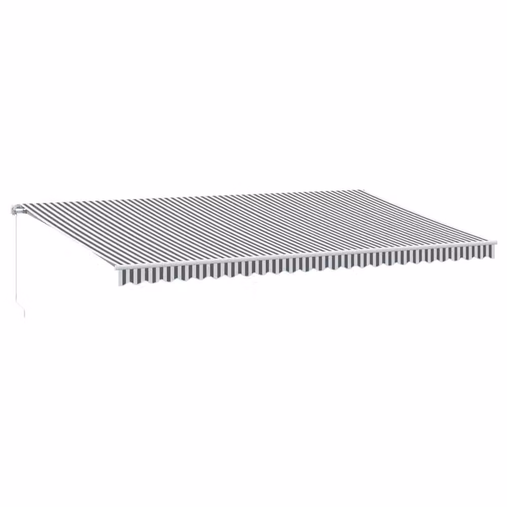 Berkfield Home Manual Retractable Awning with LED, Black and Anthracite, W: 600 cm, D: 300 cm – 2
