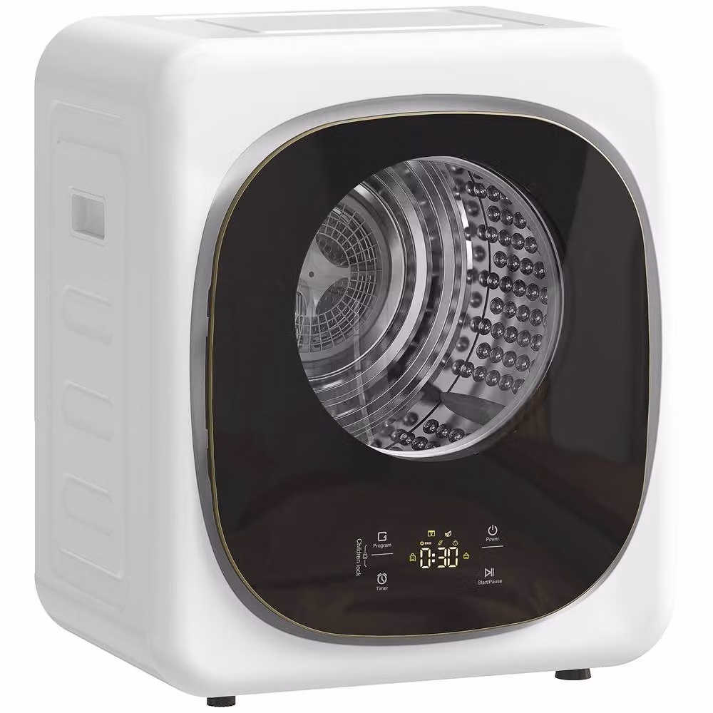HOMCOM Vented Freestanding Tumble Dryer, 4kg Capacity, White – 2