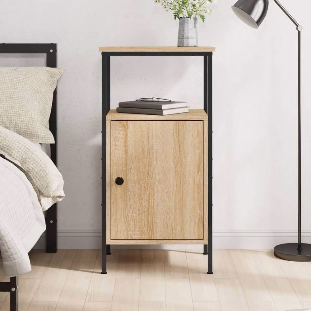 Berkfield Home Sonoma Oak Bedside Cabinet in Brown, W/D/H: 41 x 31 x 80 cm – 2
