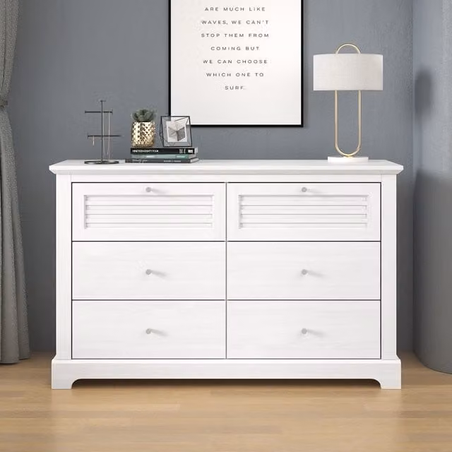 GFW Salcombe 6 Drawer Chest in White