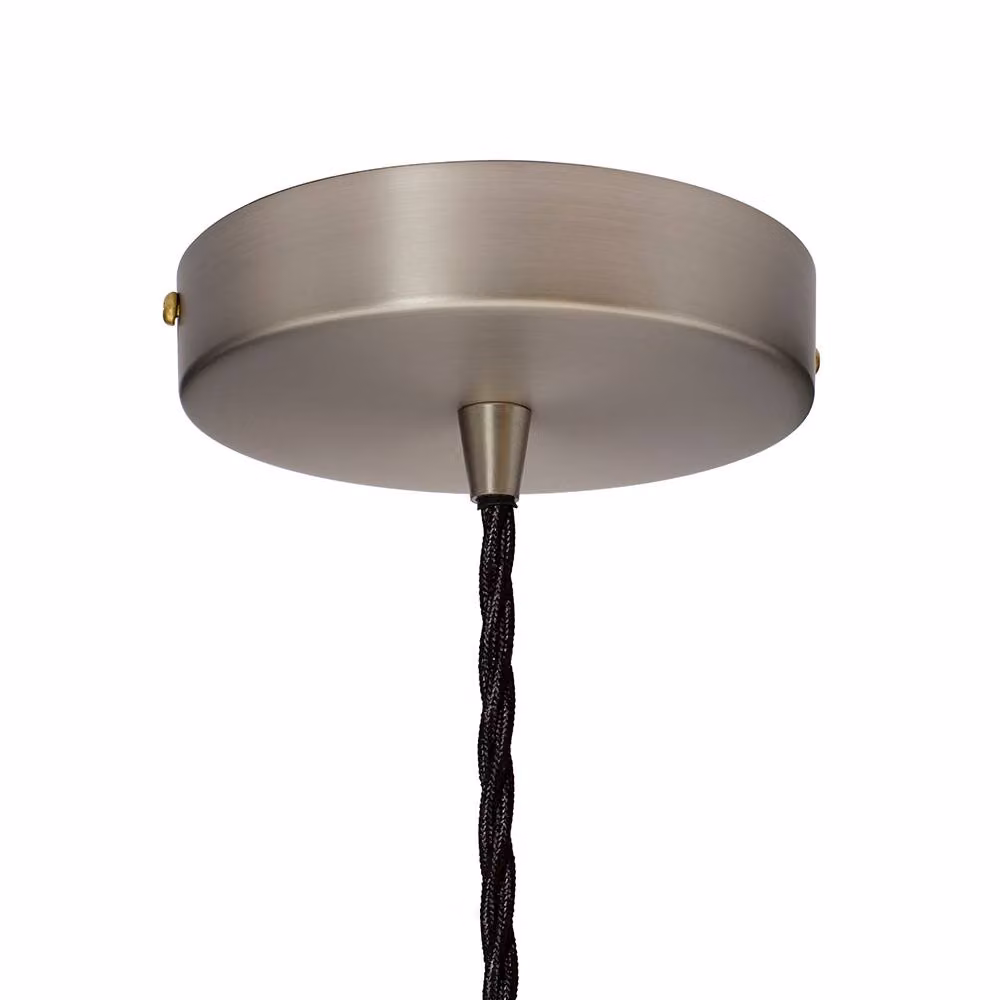 SE Home Worcester Pendant Light in Slate Grey with Brushed Chrome and Black Twisted Details – 2