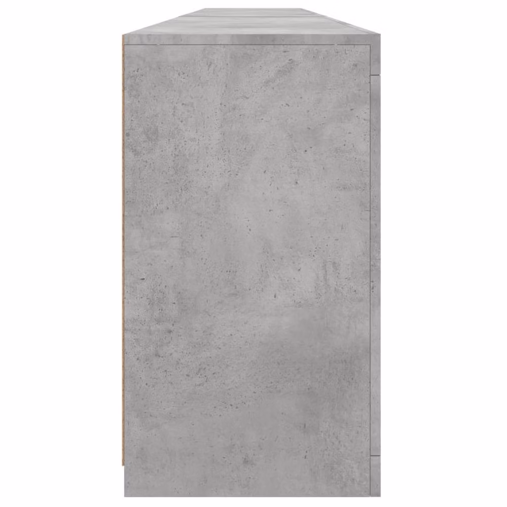 Berkfield Home Modern Sideboard with Integrated LED Lights in Concrete Grey, W: 283 cm, D: 37 cm, H: 67 cm – 4