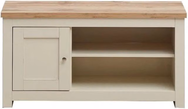 PAWNORA Modern 1 Door TV Unit in Beige – 1