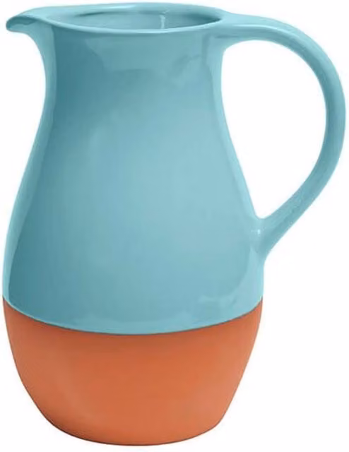 dexam Sintra Glazed Terracotta Ceramic Jug in Blue