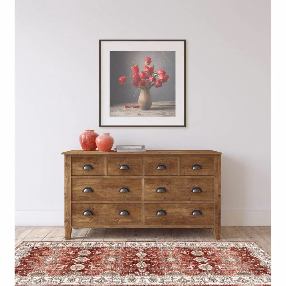 The Rug Shop UK Red Floral Traditional Rectangular Rug, W: 160 cm, D: 230 cm – 2