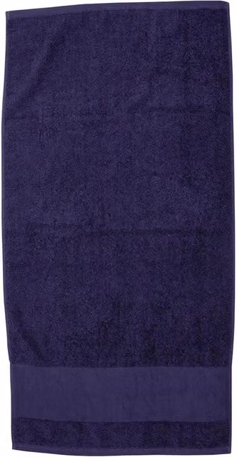 Towel City Navy Blue Cotton Printable Border Hand Towel with Hanging Loop