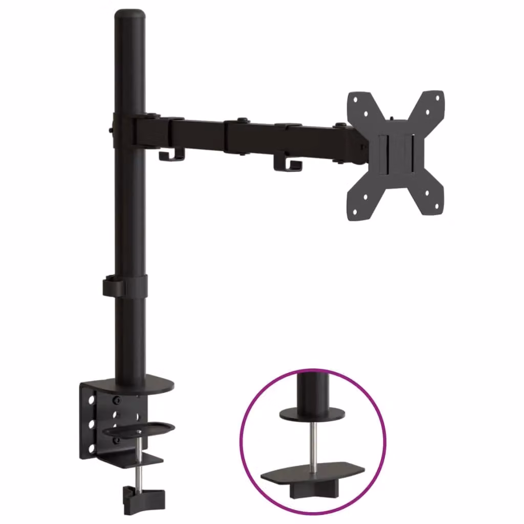 Berkfield Home Monitor Mount in Black Steel with VESA 75/100 mm – 1
