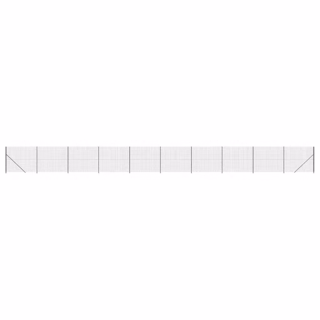 Berkfield Home PVC-Coated Steel Wire Mesh Fence with Flange, Anthracite and Black, H: 140 cm, W: 25 m – 2