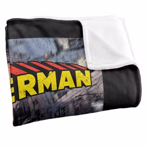 DC Comics Superman Silky Touch Super Soft Fleece Throw Blanket, White, W/D/H: 152 x 127 cm – 3
