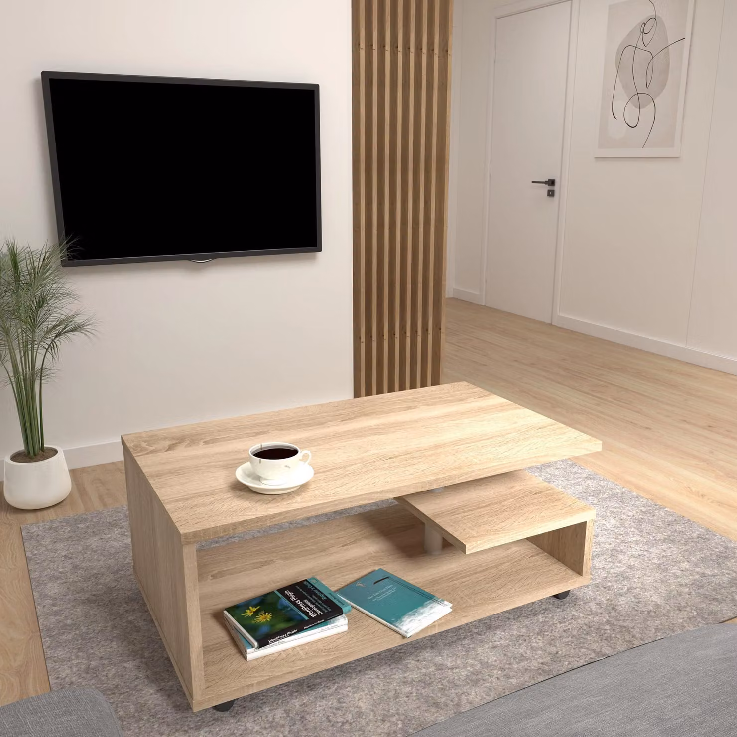Furniture To Go Bailey Coffee Table in Brown Oak – 3