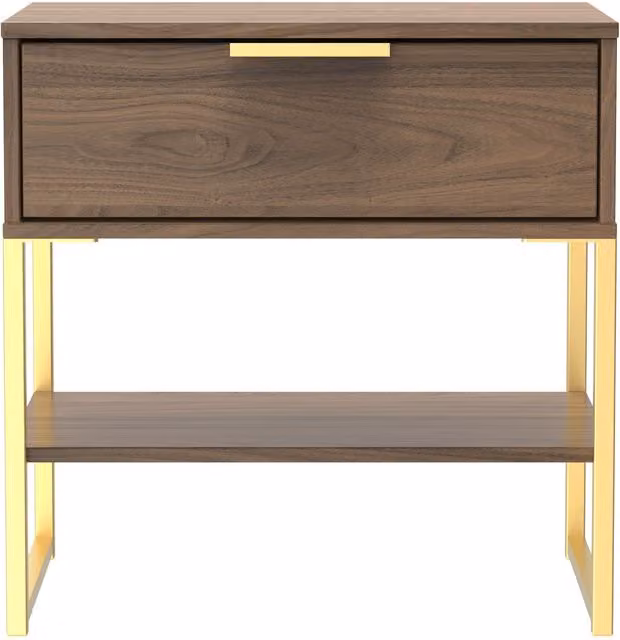 2 U Tamworth Single 1 Drawer Bedside Cabinet in Walnut – 1