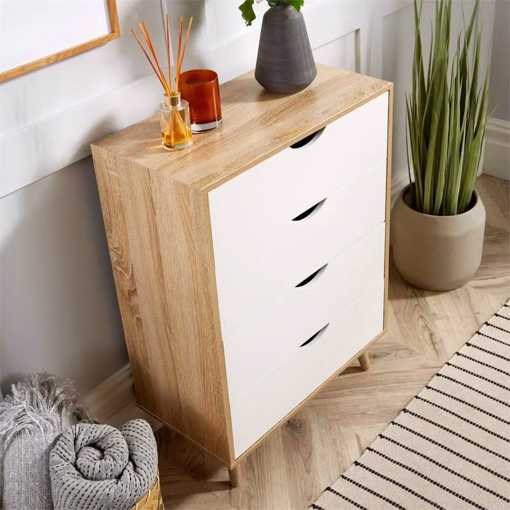 FORGEVIO Boden Modern Wood Chest of Drawers in White – 3