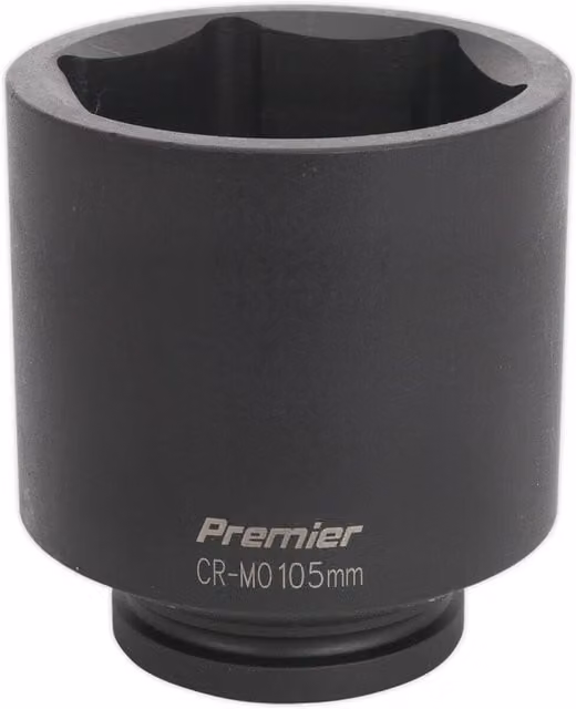 Loops 105mm Forged Deep Impact Socket, 1 Inch Sq Drive, Black Chromoly Wrench Socket