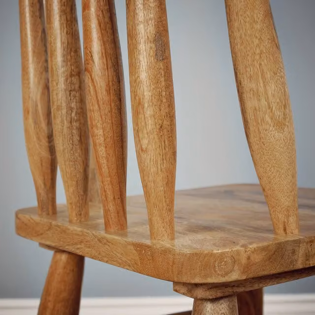 Elm Home And Garden Scandinavian Mango Wood Dining Chair in Brown