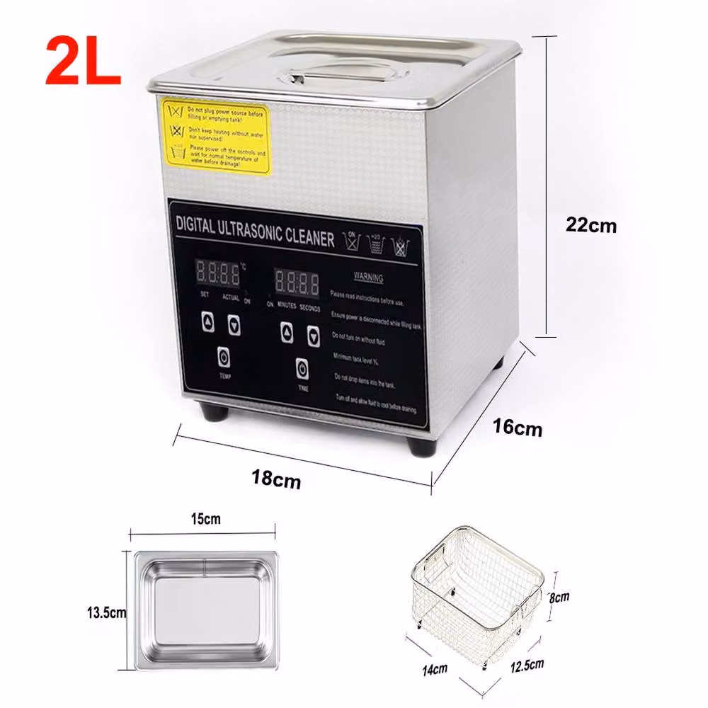 Kelvenix Digital Ultrasonic Cleaner with Timer in Silver – 2