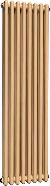 Lux Heat Vertical Coloured Column Radiator in Caramel Fudge, H 150 cm x W 38 cm