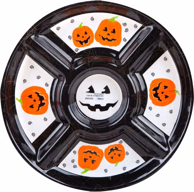 VFM e-Store Halloween Round Dip Tray with Decals in Black – 1