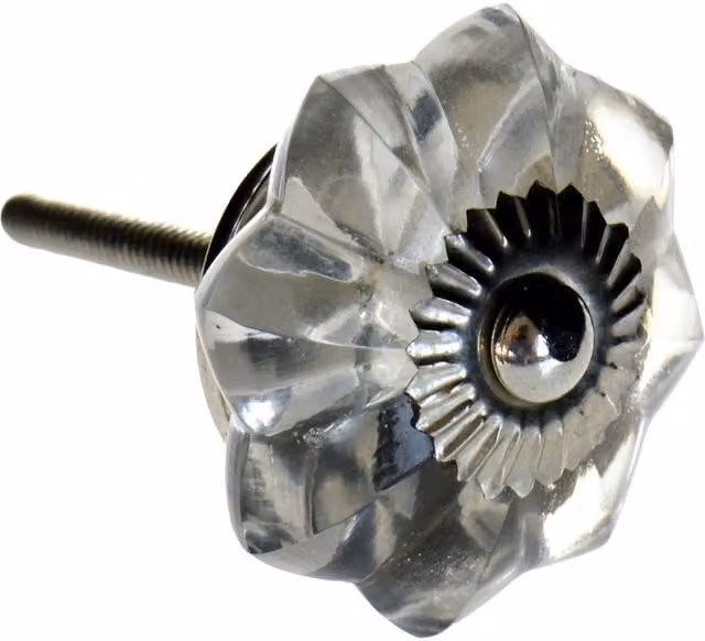 Nicola Spring Clear Polished Glass Cabinet Knobs, Pack of 12 – 1