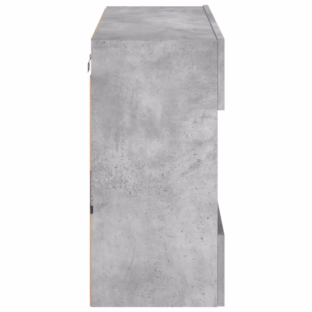 Berkfield Home Modern Wall Mounted TV Cabinet with LED Lighting, Grey, W: 78.5 cm, D: 30 cm, H: 60.5 cm – 3