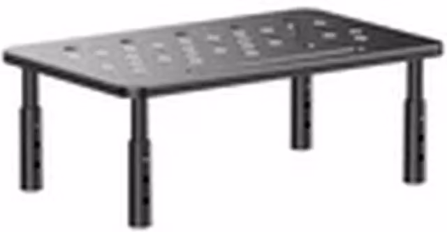 EONLION Height Adjustable Ergonomic Metal Monitor Stand Riser in Black