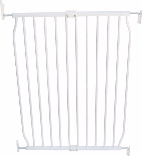 Safetots Extra Tall Eco Screw Fit Extendable Baby Gate for Doors and Stairs, White, Width: 90 cm - 100 cm