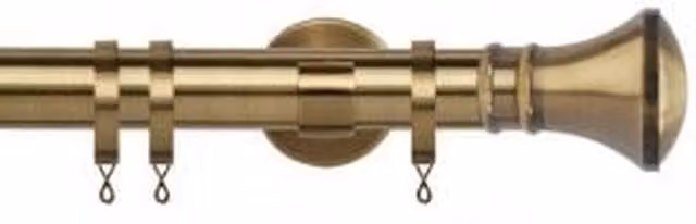 New Edge Blinds Gold Metal Curtain Pole Set, Length: 220 cm