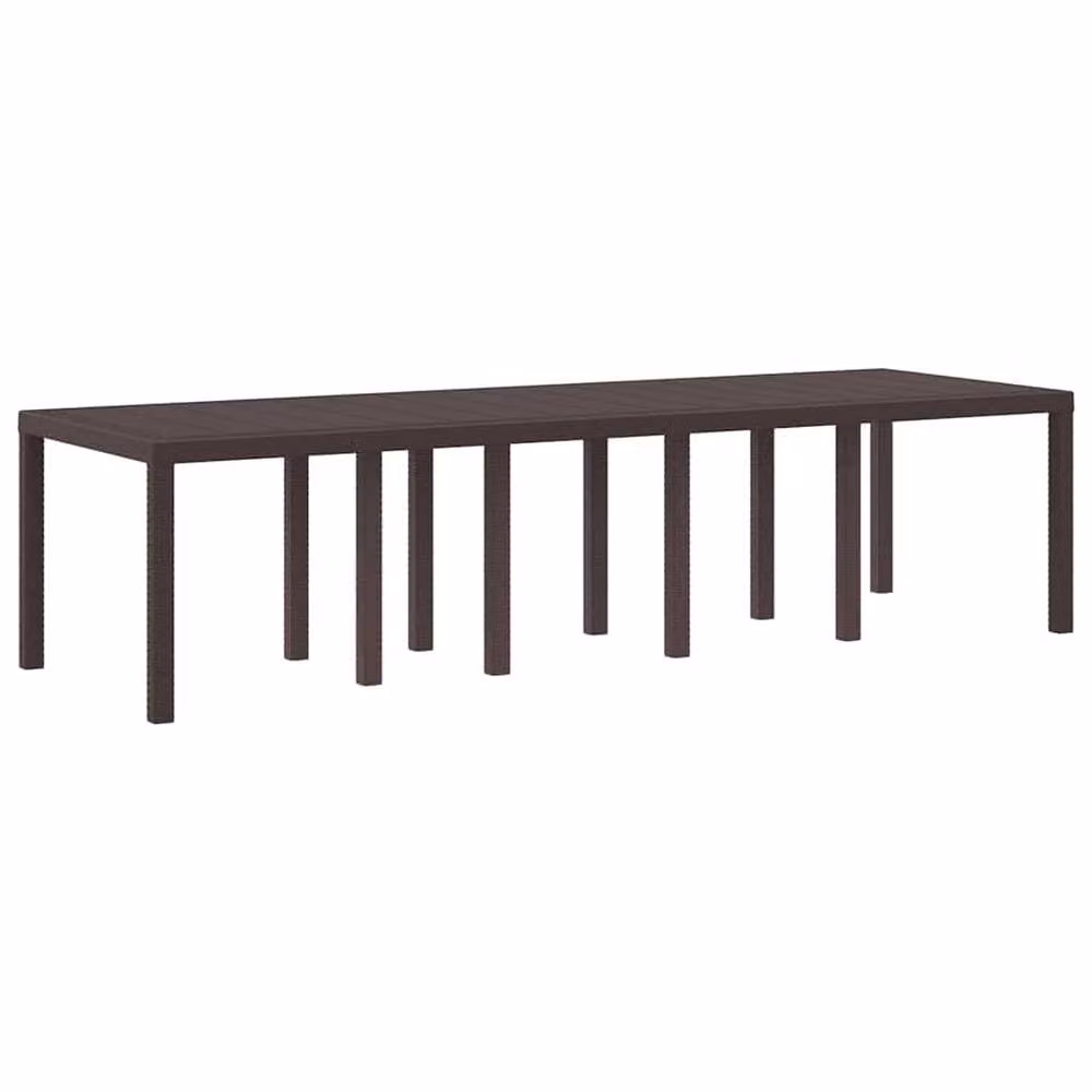 Berkfield Home Brown Poly Rattan Extendable Garden Table, W/D/H: 300 x 100 x 73 cm – 2