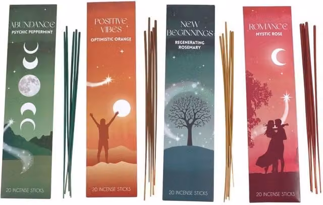 Something Different Manifestation Collection Incense Sticks Set, 80 Pack, Multicolour, Floral and Fresh Scents – 1