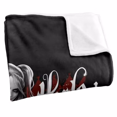 Warner Bros. Batman Arkham Knight Harley Quinn Dice Silky Touch Super Soft Fleece Throw Blanket, Multicolour, W: 91.44 cm x L: 147 cm – 2