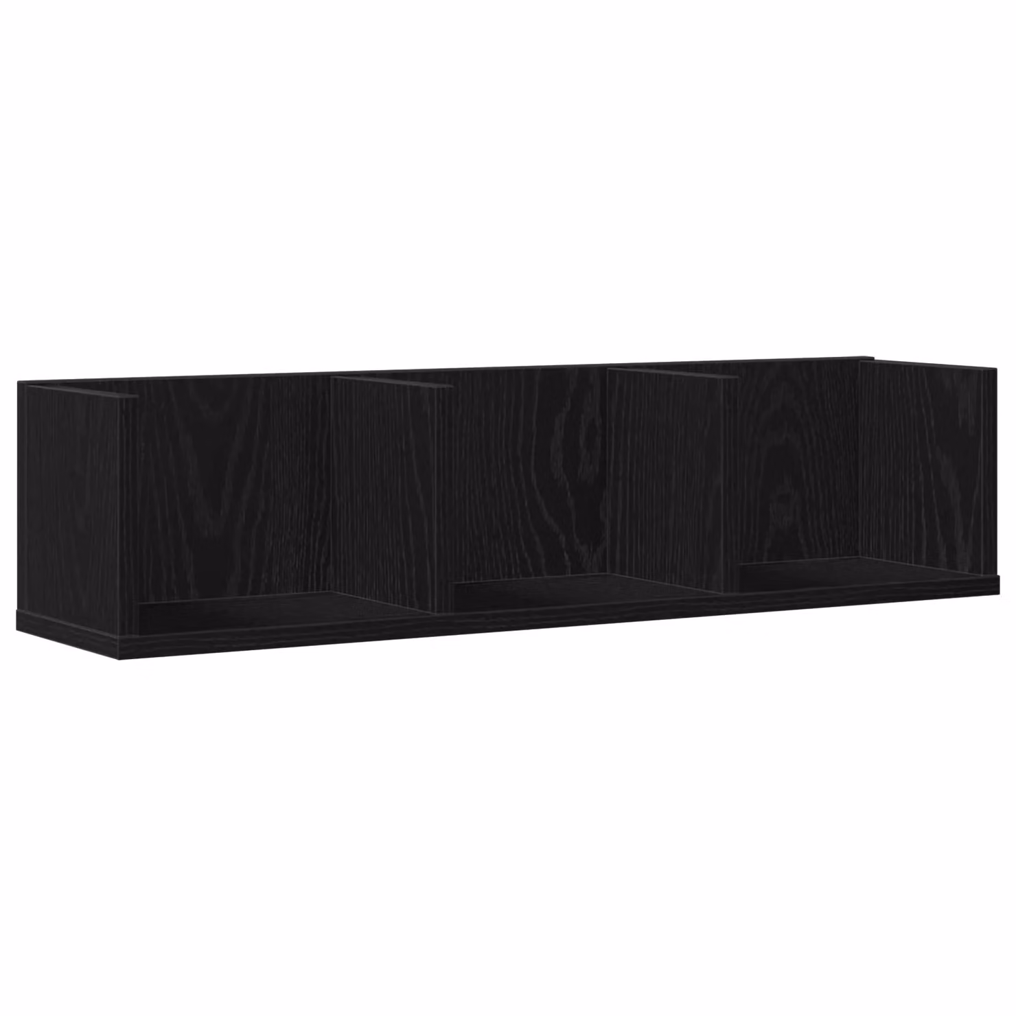 Berkfield Home CD Wall Shelf in Black Oak, W: 75 cm, D: 18 cm, H: 18 cm – 2
