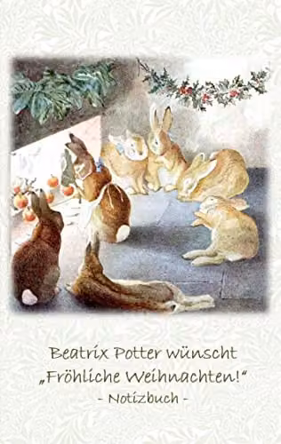 Beatrix Potter Peter Rabbit Merry Christmas Notebook, Multicolour