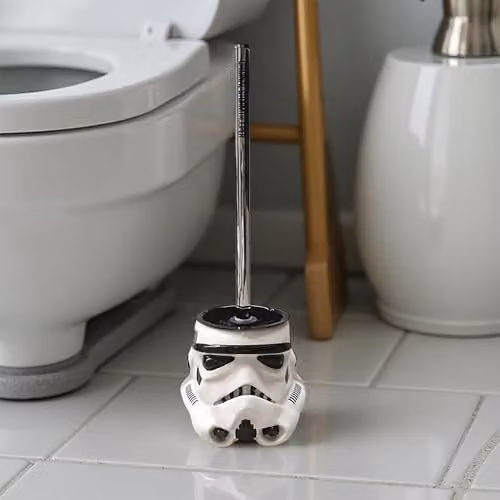 Menkind Star Wars Stormtrooper Freestanding Ceramic and Plastic Toilet Brush in White and Multicolour – 2