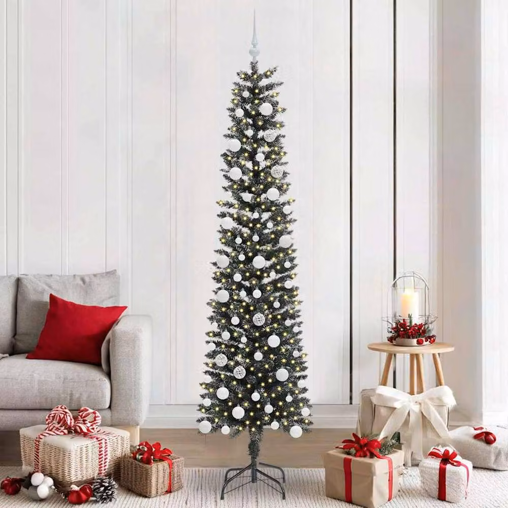 Berkfield Home Elegant Green Artificial Christmas Tree with 300 LEDs, W/D/H: 58 x 58 x 210 cm – 2