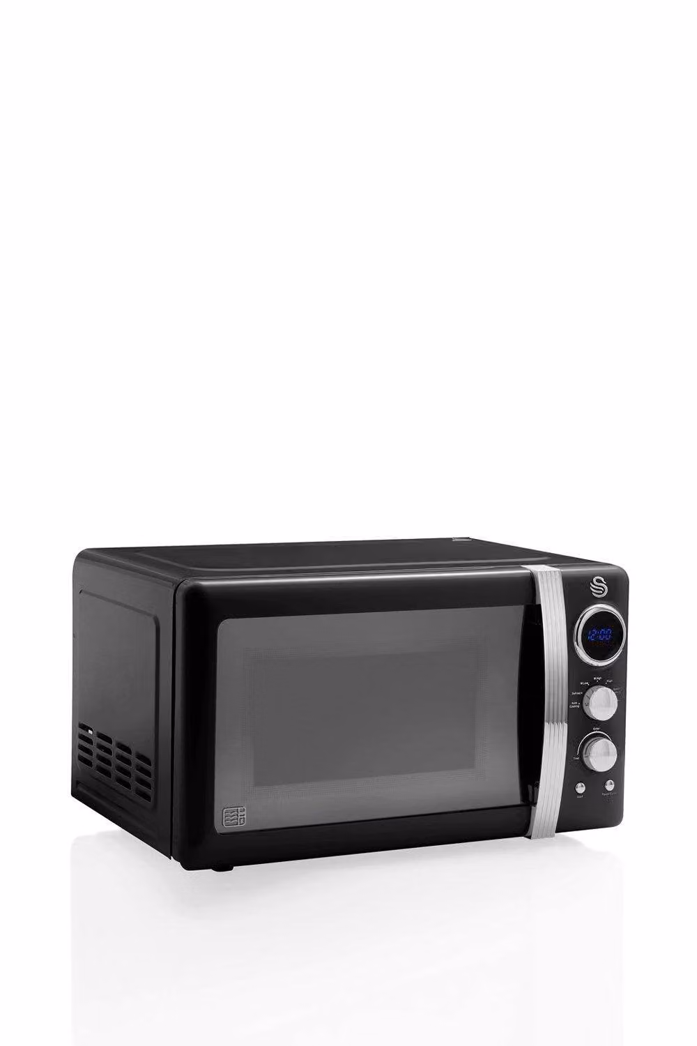 Swan 800W Solo Digital Countertop Microwave in Black – 2