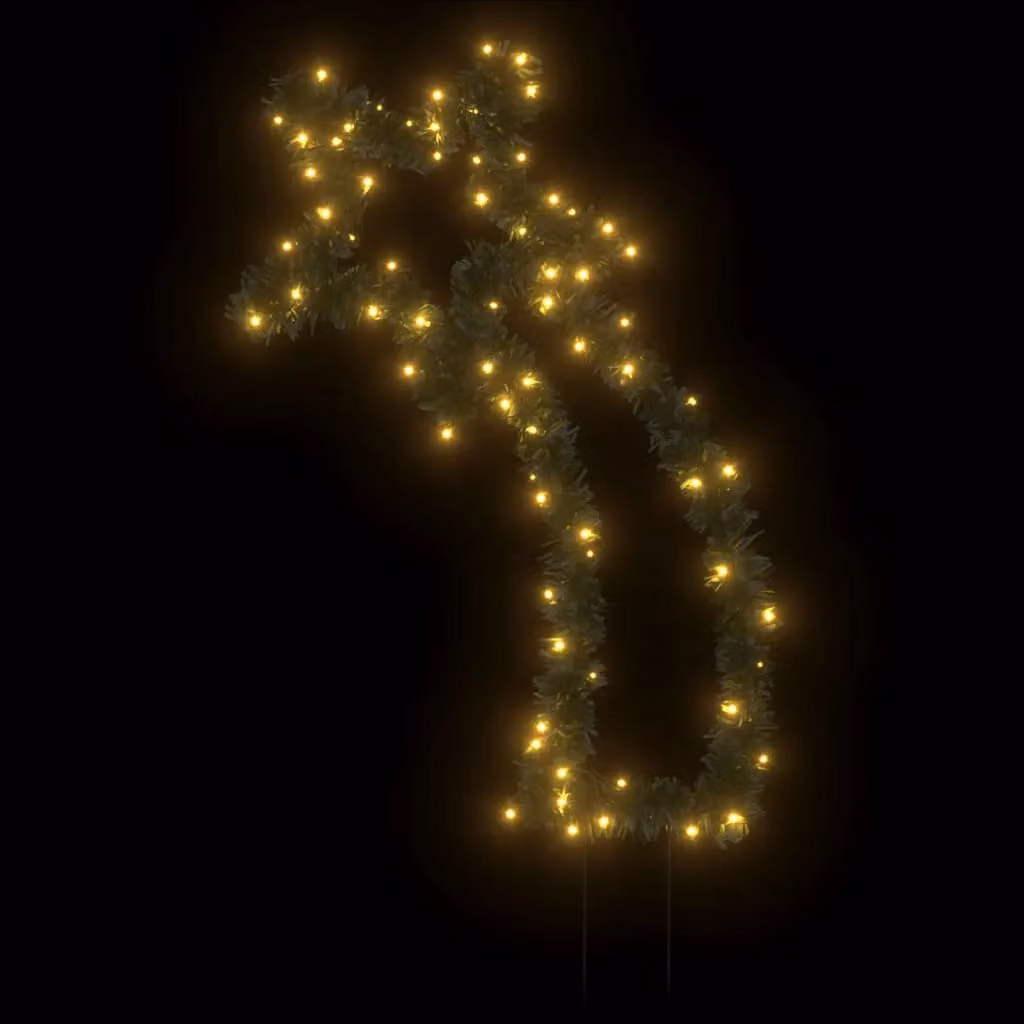Berkfield Home Green Meteor Christmas Light Decoration with Spikes, 80 LEDs, Height: 62 cm – 3