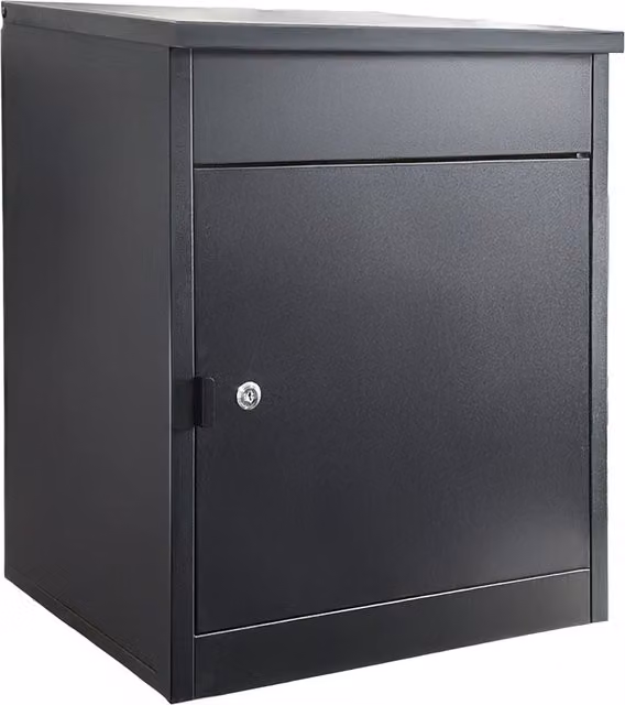 Nicoman Steel Enamel Wall Mounted Parcel Box in Black