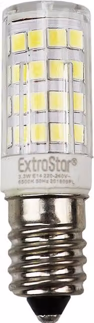 ExtraStar 3.3W LED Mini Capsule Bulb E14, 3000K Warm White, Transparent
