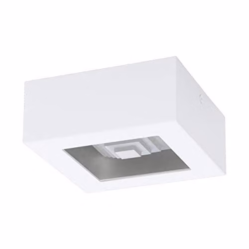 Loops Modern White Cube Wall and Ceiling Light with 6.3W Built-in LED, W/D/H: 14 x 14 x 14 cm