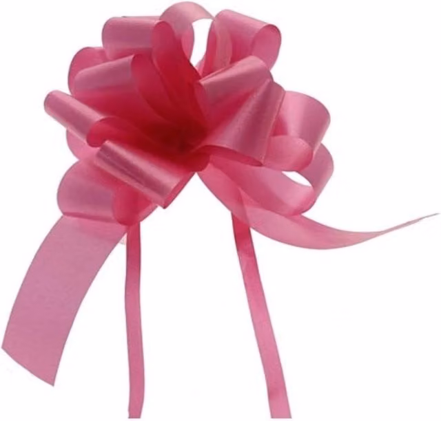 KDMD Pink Cerise Pull Bow 31mm Plastic Party Decoration