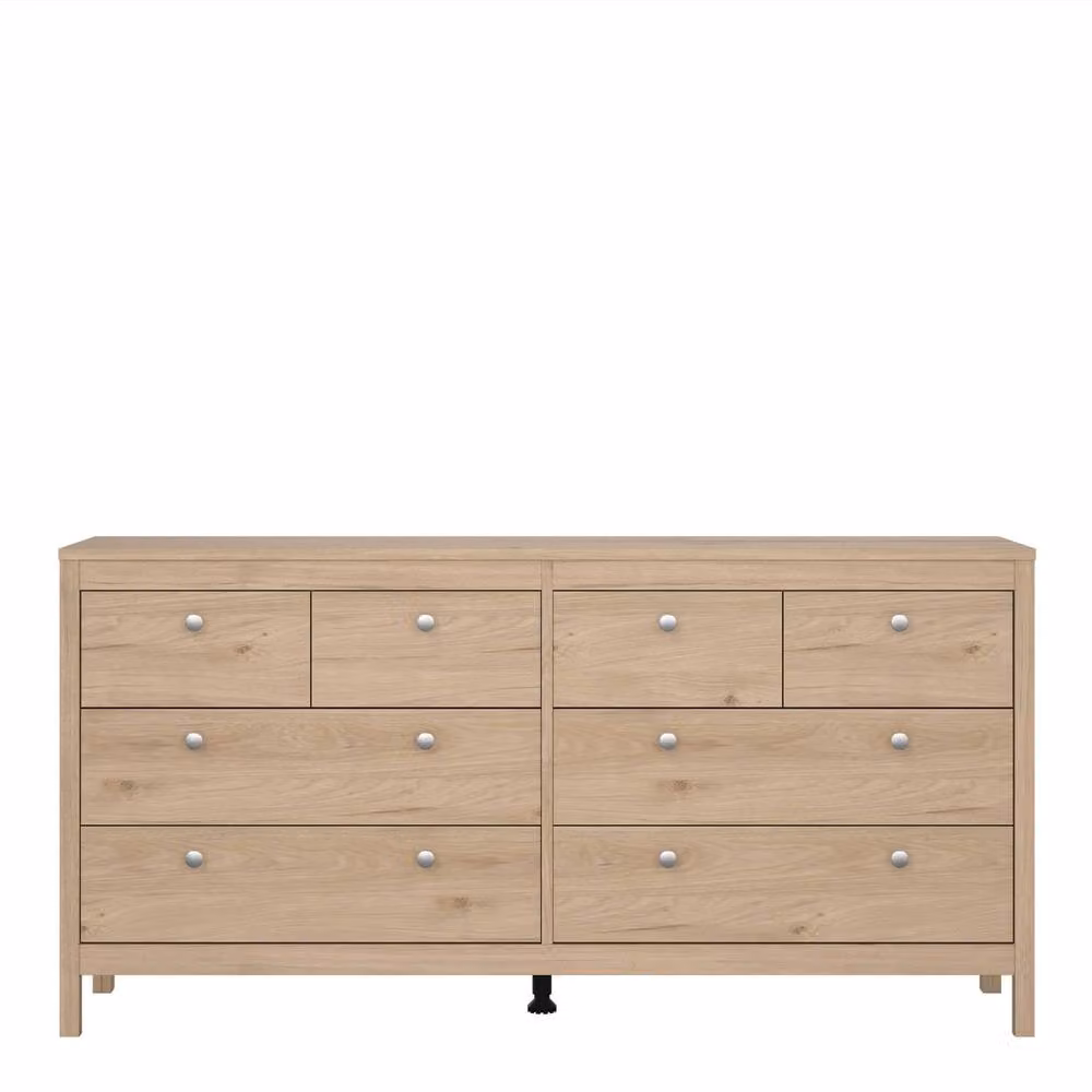 Wyld Haus Gossmere 8 Drawer Chest in Hickory Oak Effect, Natural Brown – 2