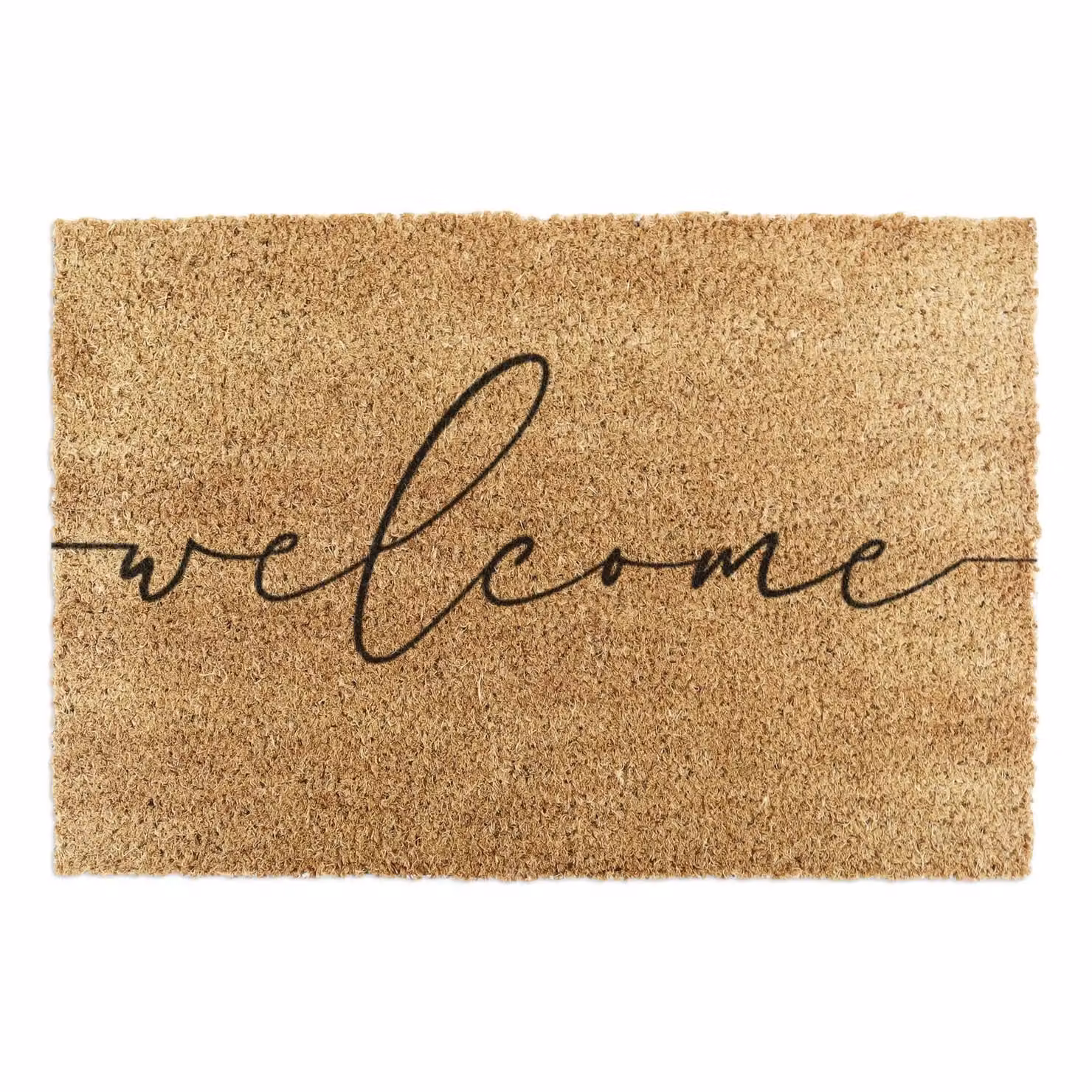 Artsy Mats Welcome Doormat in Brown, Coir and Natural Rubber, W: 90 cm, D: 60 cm – 2