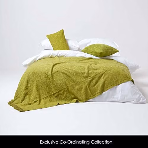 Homescapes Nirvana Cotton Cushion Cover in Green, W/D/H: 60 x 60 x 1 cm – 2